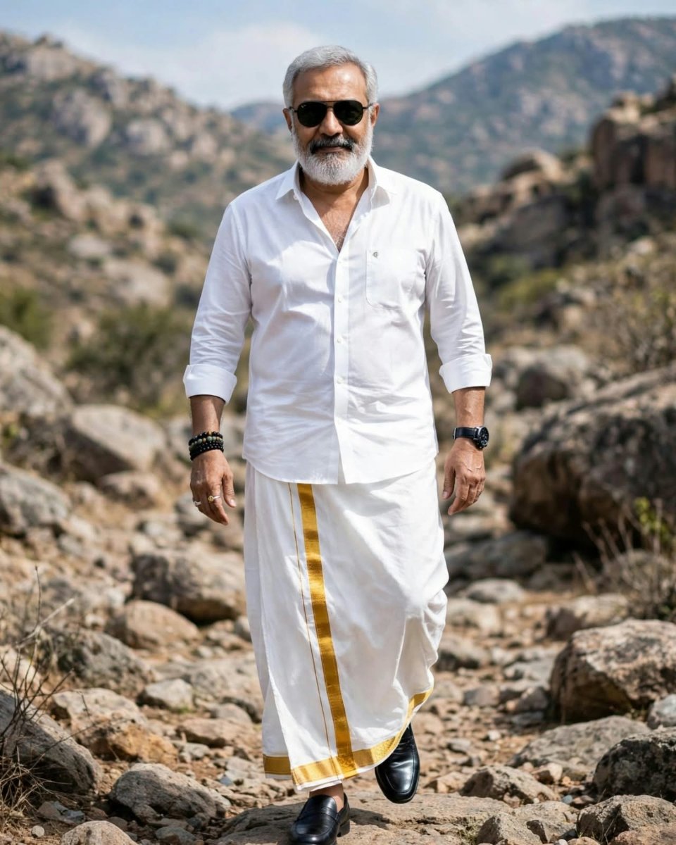 Shivraj D. Walvekar King - White Dhoti Legacy AI Prompt Visual