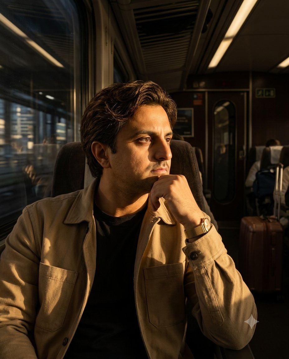 Golden Hour Transit - Diinesh Patel AI Prompt Visual