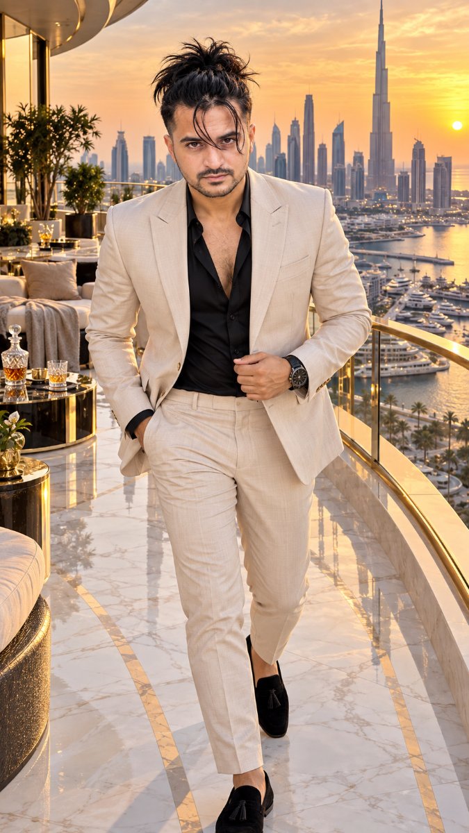 Dubai Penthouse Man - Diinesh Patel AI Prompt Visual