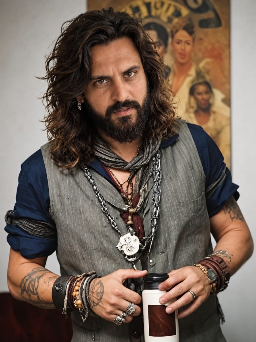 Captain Jack Sparrow style boho look Diinesh Patel AI Prompt Visual