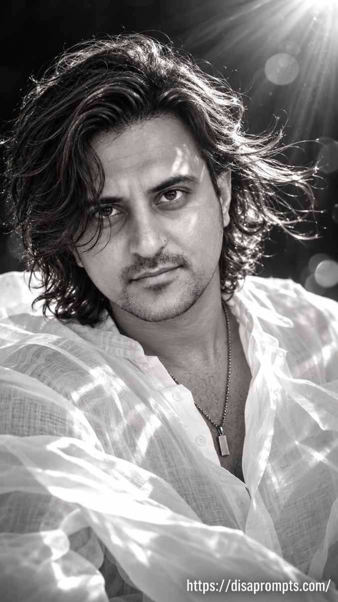 Long Wavy Hair Sheer White -  Diinesh Patel AI Prompt Visual