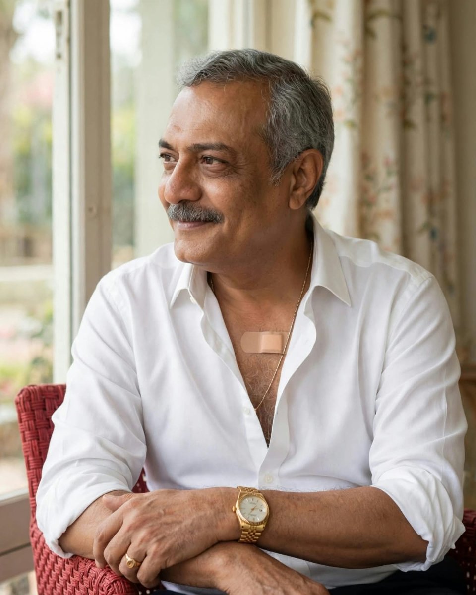 Shivraj D. Walvekar Healing Smile - White Shirt AI Prompt Visual