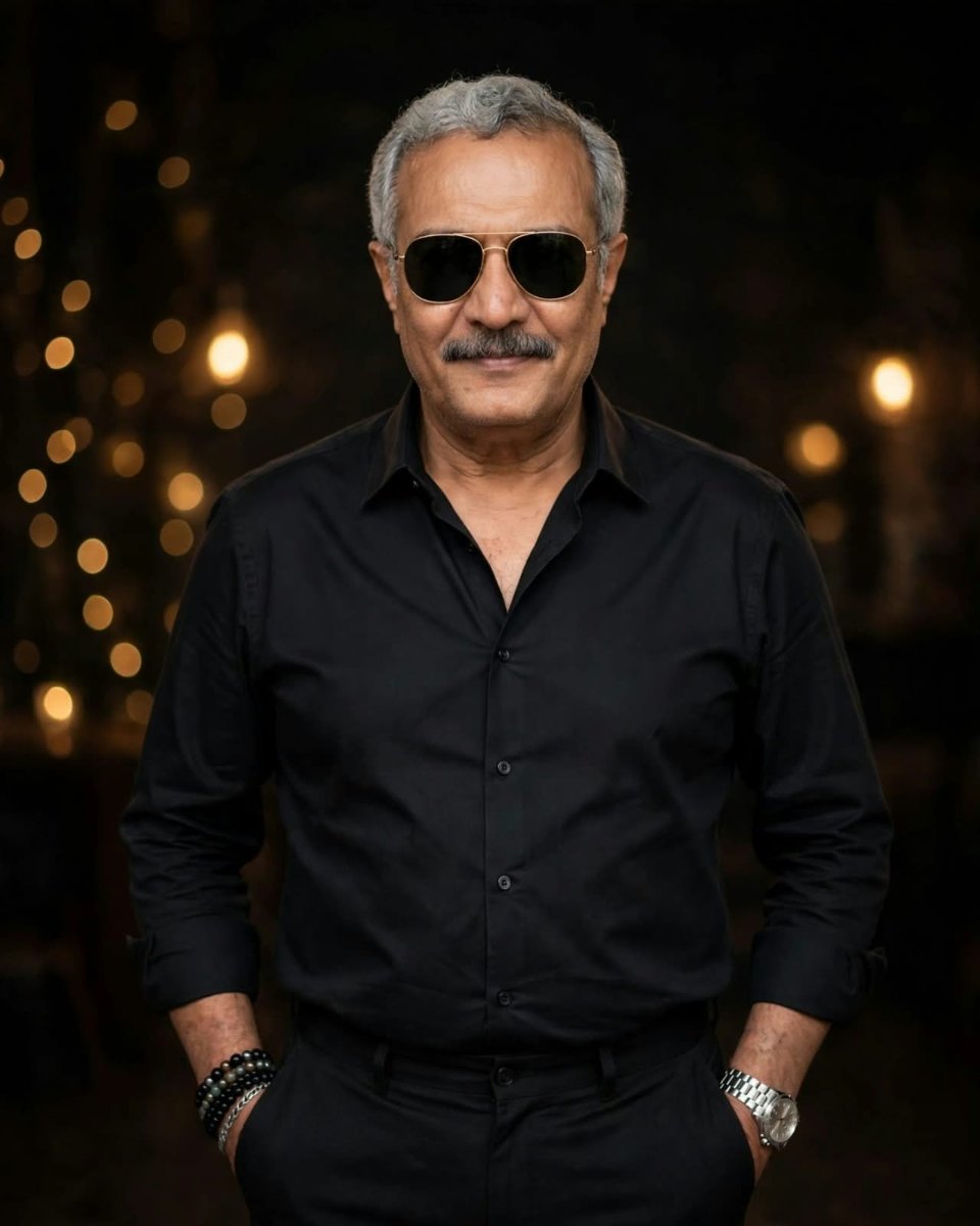 Shivraj D. Walvekar Midnight Gentleman - Black Shirt Boss AI Prompt Visual