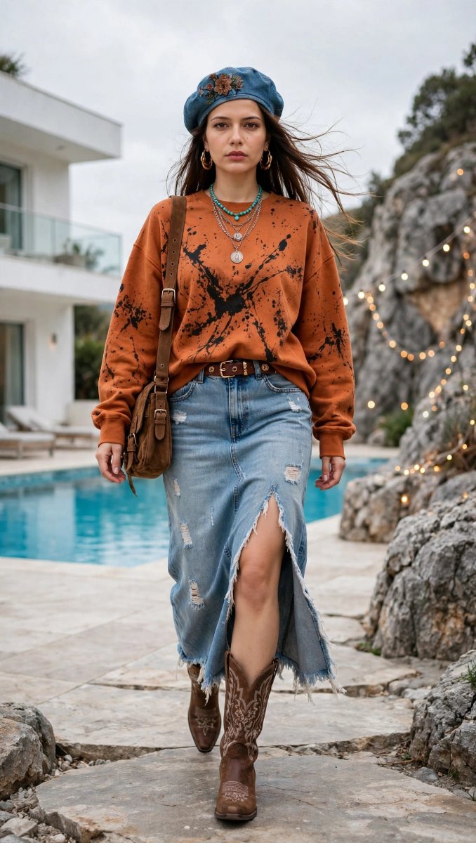 Cici AI Boho Western Look - Sanjanaa Arole AI Prompt Visual