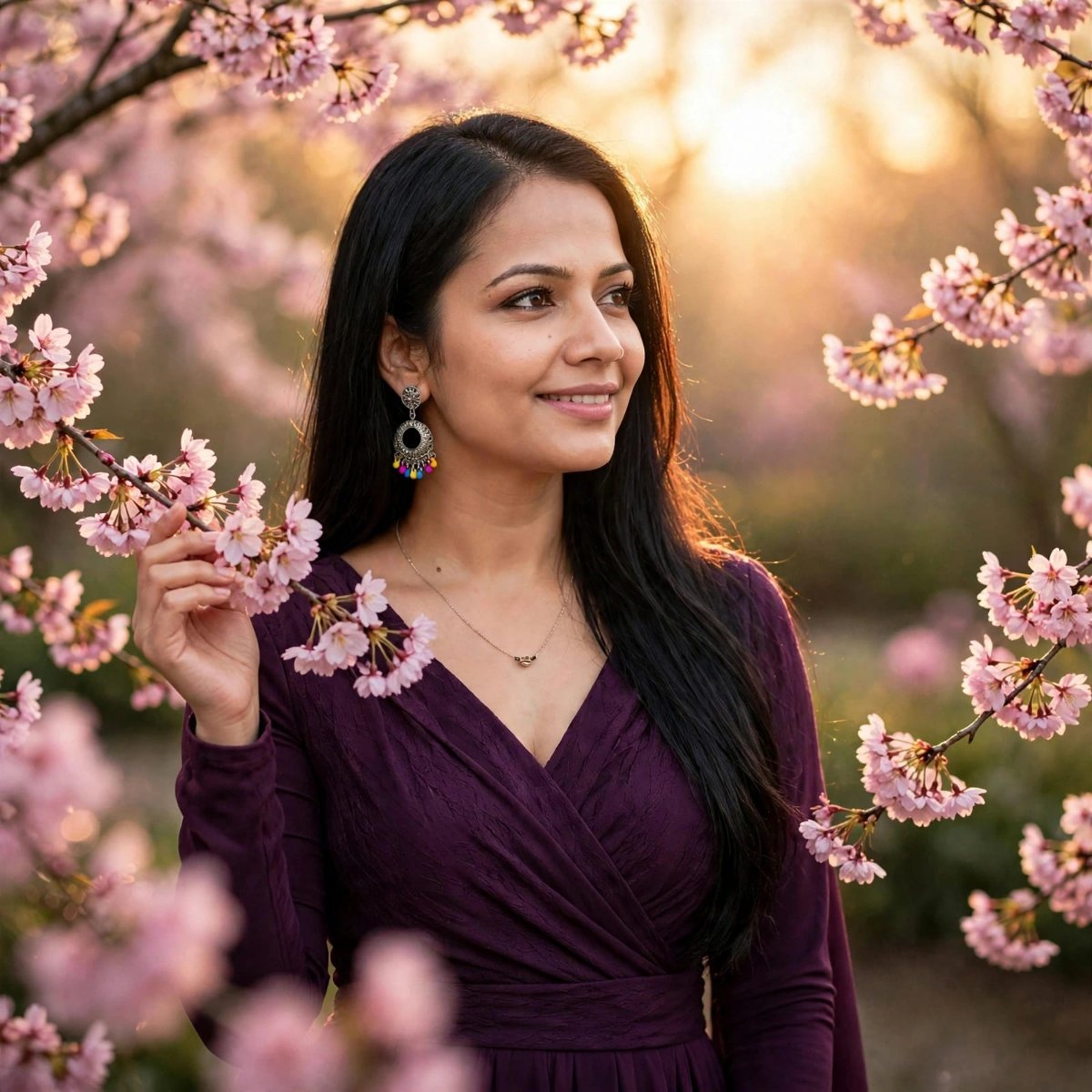 Beautiful portrait of an Indian SANJANAA AROLE AI Prompt Visual