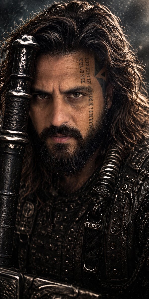 Wiking warrior ready for battle sanju baba look  Diinesh Patel AI Prompt Visual