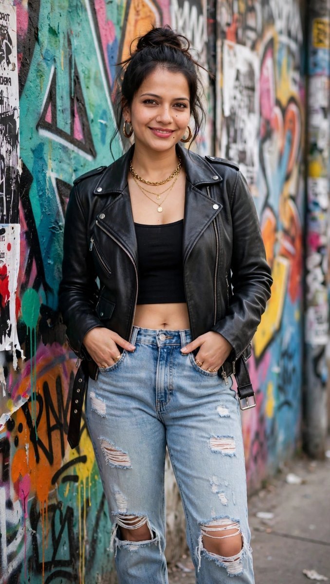 Urban Street Style Girl - Sanjanaa Arole AI Prompt Visual