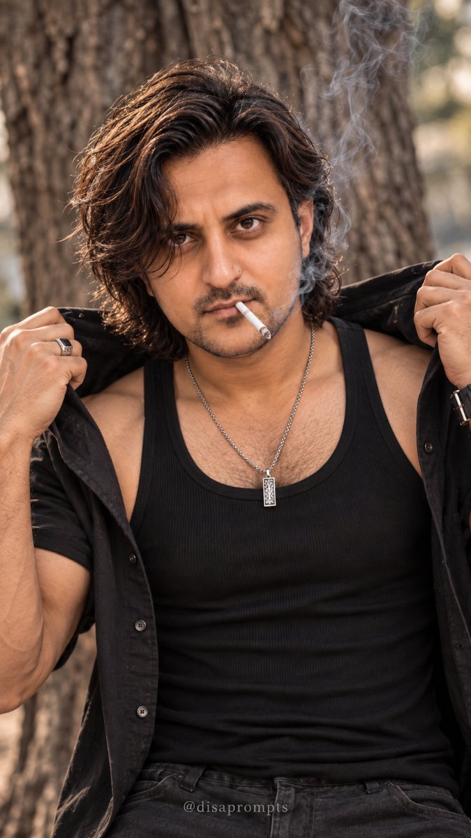 Black Vest Bad Boy Attitude - Diinesh Patel AI Prompt Visual