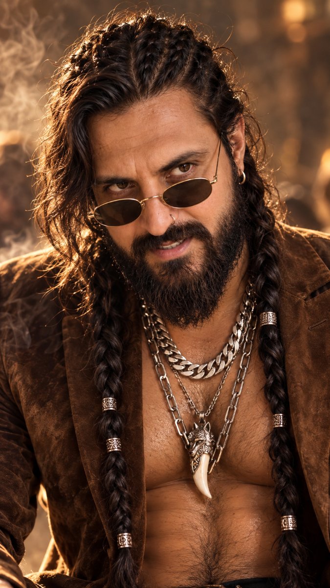 Double Braid Beard Gangster - Diinesh Patel AI Prompt Visual