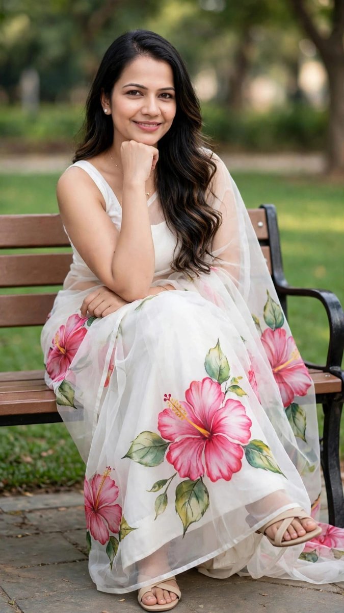 Elegant portrait of a beautiful Indian SANJANAA AROLE AI Prompt Visual
