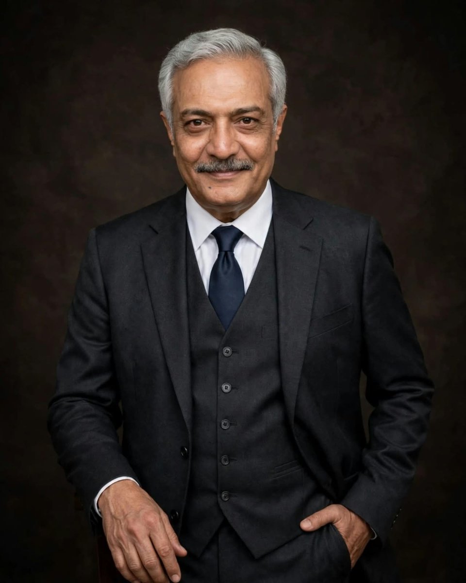 Shivraj D. Walvekar Boardroom King - Three Piece Suit AI Prompt Visual
