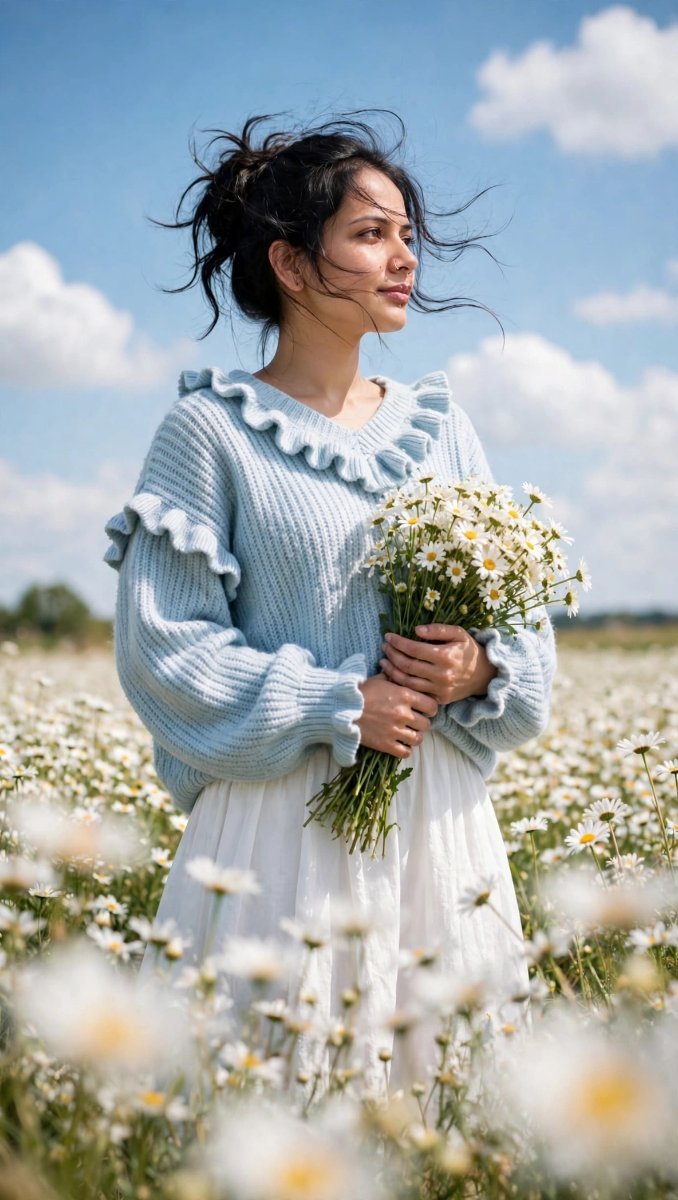 Cottage Core Daisy Field - Sanjanaa Arole AI Prompt Visual