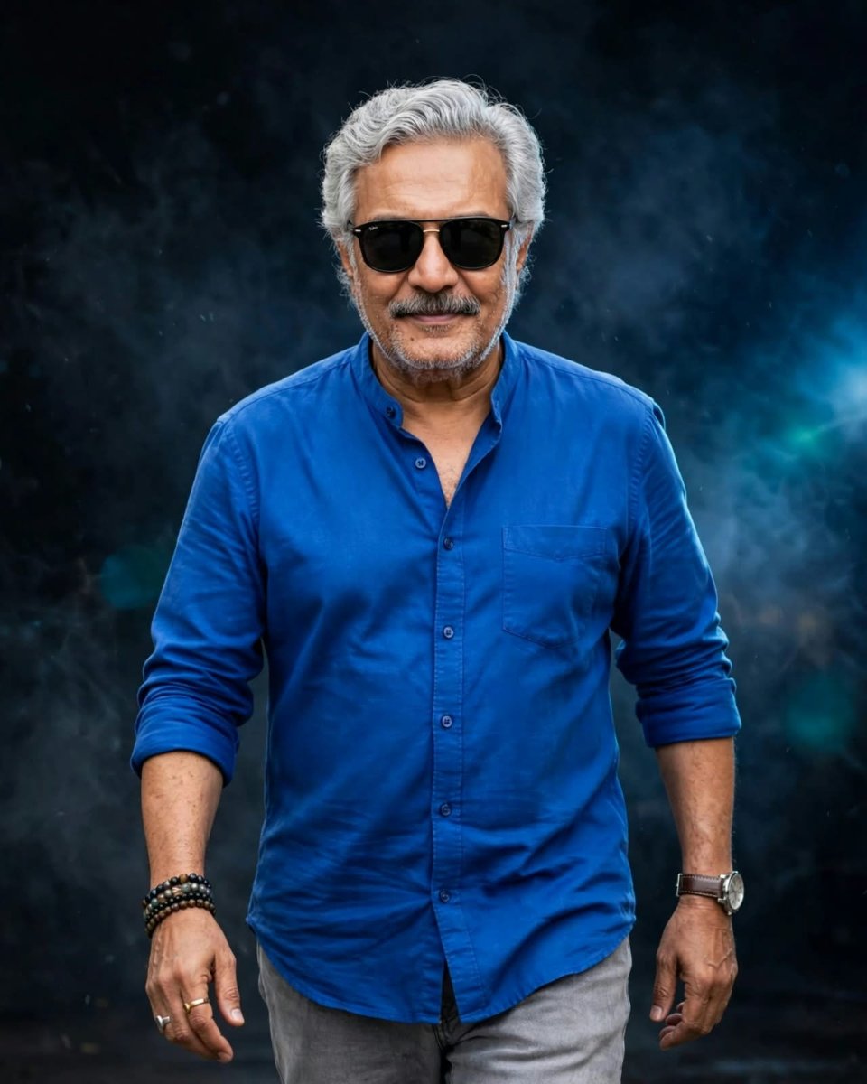Shivraj D. Walvekar Blue Storm - Cool Mass Walk Art AI Prompt Visual