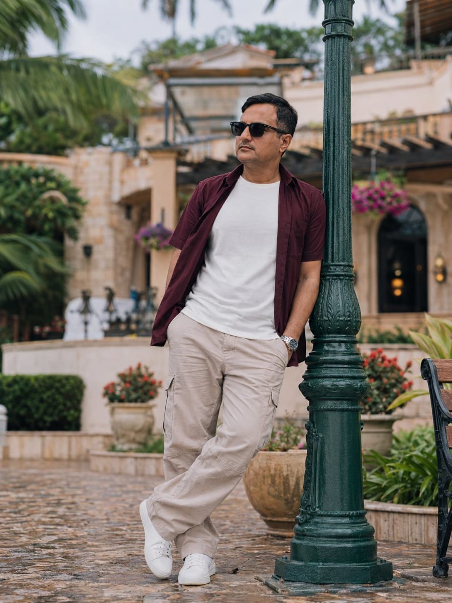 Casual luxury style standing Diinesh Patel AI Prompt Visual