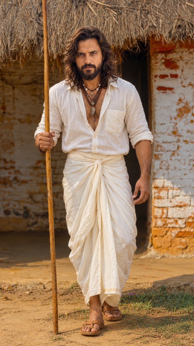 India traditional Man in village dress Diinesh Patel AI Prompt Visual